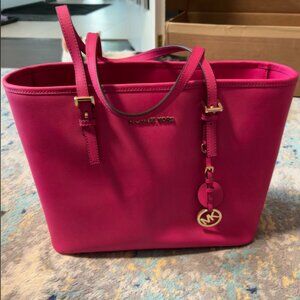 Michael Kors Charlotte Large Tote EUC (Carmine Pink)